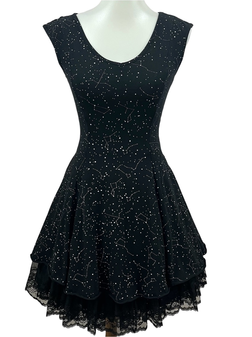 Effie’s Heart Retro Galaxy Constellation Pocket Skater Tunic Top Swing Dress - Picture 13 of 13